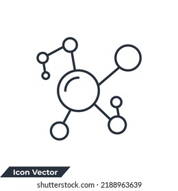 Physics Icon Logo Vector Illustration Molecule Stock Vector (Royalty ...