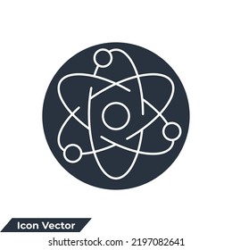 Physics Icon Logo Vector Illustration Molecular Stock Vector (Royalty ...