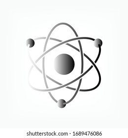 Physics Icon. Molecule or Atom Symbol - Vector.