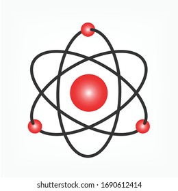 Physics Icon. Molecule or Atom Symbol - Vector.