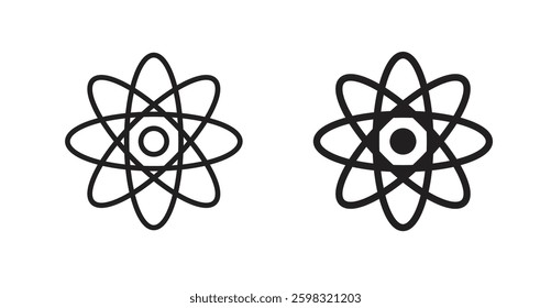 Physics icon outlined icon vector collection.