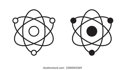 Physics icon set in thin line. vector illustrations for web