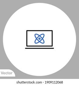 Vector de signo de icono de física,Símbolo, ilustración de logotipo para web y móvil