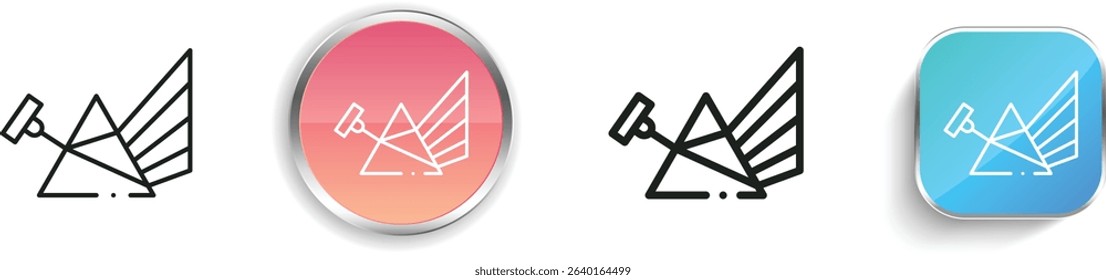 physics icon. Thin Linear, Regular and Button Style Design Isolated On White Background