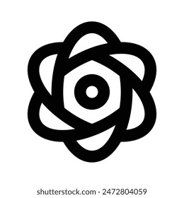 Physics Icon in trendy style isolated on white background. Editable vector