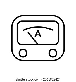 Physiksymbol, Vektorgrafik. ammetrisches Lichtbildzeichen. Messsymbol. Wissenschaftslogo.
