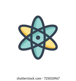 Physics icon vector. Physics filled outline style design