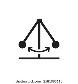 Physics icon Vector flat thin line illustration
