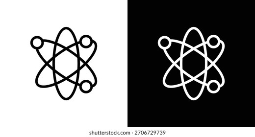 Physik-Symbol. Lineares Vektorsymbol einzeln auf Schwarz-Weiß