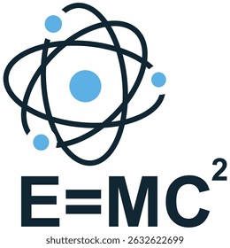 Physics icon vector for science study, experiments, and academic visuals. Ideal for physics classes, research infographics, and educational illustrations.