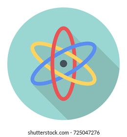 Physics icon vector with shadow. 