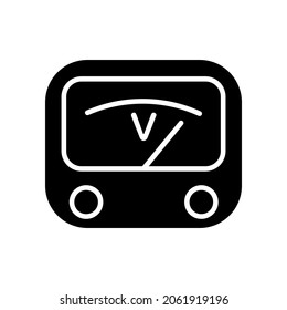 Physics icon vector. voltmeter illustration sign. measurements symbol. science logo.