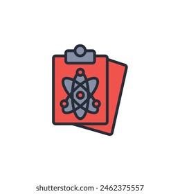 Icono de física. Vector.Trazo editable.Signo de estilo lineal para usar Diseño web,logo.Ilustración de símbolo.