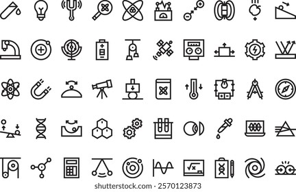 Physics icons  High-Quality Vector Icons Collection with Editable Stroke. Ideal for Professional and Creative Projects.