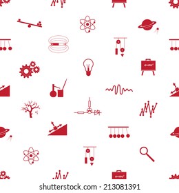 physics icons seamless pattern eps10