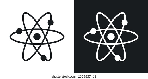 Physics icons. solid style vector