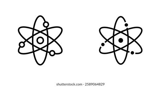 Physics icons thin line illustrations designs