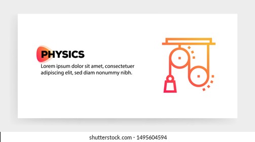 PHYSICS AND ILLUSTRATION ICON CONCEPT