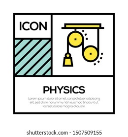 PHYSICS AND ILLUSTRATION ICON CONCEPT