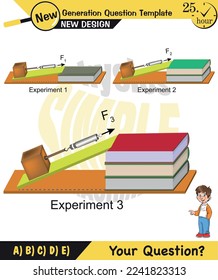 Física, plano inclinado, plantilla de preguntas de próxima generación, cifras tontas de física, pregunta de examen, eps 