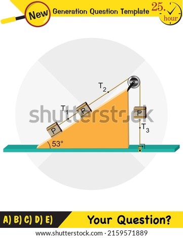 Physics, inclined plane, next generation question template, dumb physics figures, eps