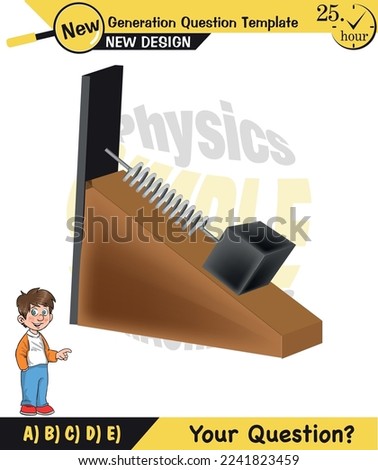 Physics, inclined plane, next generation question template, dumb physics figures, exam question, eps 