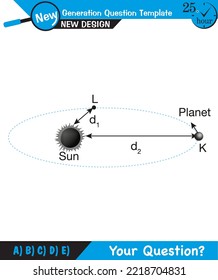 Physics, kepler's second law of planetary motion, next generation question template, exam question, eps 