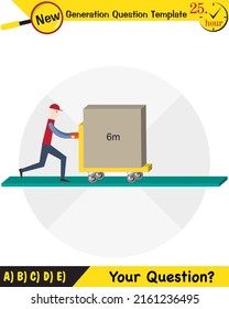 Physics, The laws of motion, Newton's laws of motion, next generation question template, dumb physics figures, exam question, eps