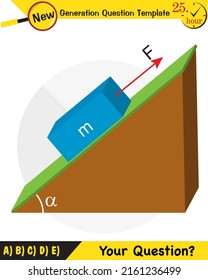 Physics, The laws of motion, Newton's laws of motion, next generation question template, dumb physics figures, exam question, eps