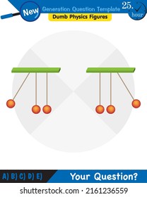 Physics, The laws of motion, Newton's laws of motion, next generation question template, dumb physics figures, exam question, eps