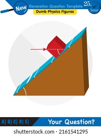 Physics, The laws of motion, Newton's laws of motion, next generation question template, dumb physics figures, exam question, eps
