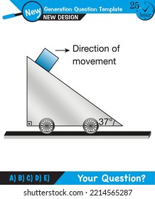 Physics, The laws of motion, Newton's laws of motion, next generation question template, dumb physics figures, exam question, eps 