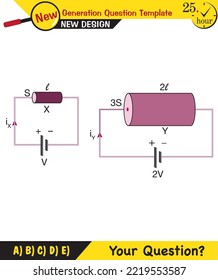 Physics lecture notes - Simple electrical circuits, next generation question template, exam question, eps