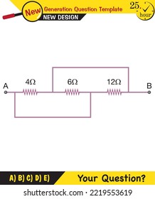 Physics lecture notes - Simple electrical circuits, next generation question template, exam question, eps