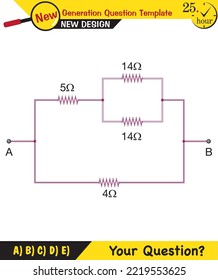 Physics lecture notes - Simple electrical circuits, next generation question template, exam question, eps