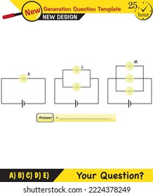 Physics lecture notes - Simple electrical circuits, next generation question template, exam question, eps 