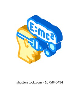 física lección vr gafas vectorial de icono isométrico. signo de la lección de física vr gafas. ilustración de símbolo aislado