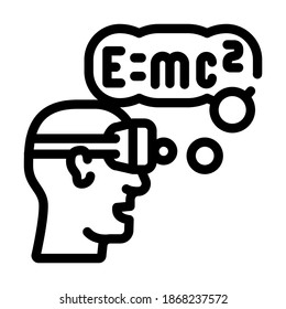 physics lesson vr glasses line icon vector. physics lesson vr glasses sign. isolated contour symbol black illustration