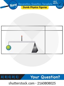 Physics, Lever examples vector illustration, simple machines, next generation question template, dumb physics figures, eps