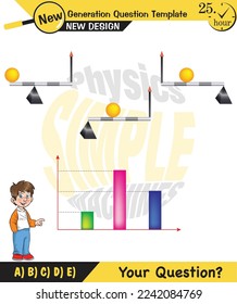 Física, Lever ejemplos ilustraciones vectoriales, máquinas simples, plantilla de preguntas de próxima generación, figuras de física tonta, preguntas de examen, eps 