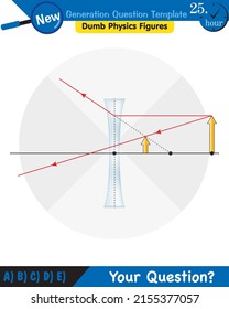 Physics, Light and enlightenment, refraction of light, Convex and Concave Lenses, next generation question template, dumb physics figures, eps 