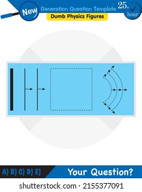 Física, luz e iluminación, refracción de luz, lentes convexa y cóncavo, plantilla de preguntas de próxima generación, figuras mudas de física, eps 