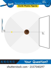 Física, luz e iluminación, refracción de luz, lentes convexa y cóncavo, plantilla de preguntas de próxima generación, figuras mudas de física, eps 