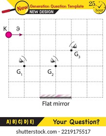 Physics - Light and enlightenment, refraction of light, Convex and Concave Lenses, next generation question template, exam question, eps 
