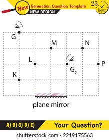 Physics - Light and enlightenment, refraction of light, Convex and Concave Lenses, next generation question template, exam question, eps 
