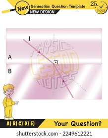 Física, luz e iluminación, refracción de luz, lentes convexos y cóncavo, óptica, experimentos, plantilla de preguntas de próxima generación, eps