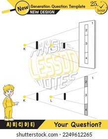 Physics, Light and enlightenment, refraction of light, Convex and Concave Lenses, Optics, experiments, next generation question template, eps