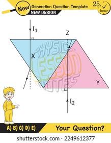 Física, luz e iluminación, refracción de luz, lentes convexos y cóncavo, óptica, experimentos, plantilla de preguntas de próxima generación, eps