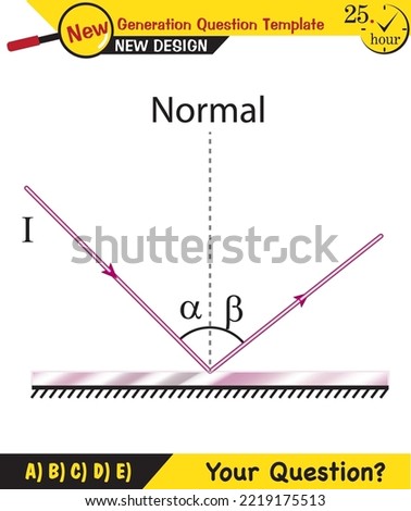 Physics - Light and enlightenment, refraction of light, Convex and Concave Lenses, next generation question template, exam question, eps 
