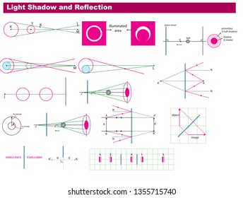 Physics Light and Reflection Vector